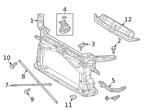 Radiator Support for 2018 Audi TT RS Quattro #0