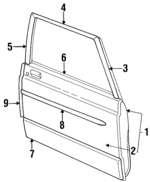 D9AZ5420940A - Body: Edge Guard for FORD Image