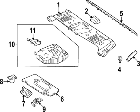Interior Trim - Roof for 2024 Mercedes-Benz SL43 AMG #0
