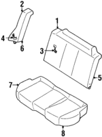 F8CZ5466600AAC - Body: Seat Back Cover for Ford: Escort Image