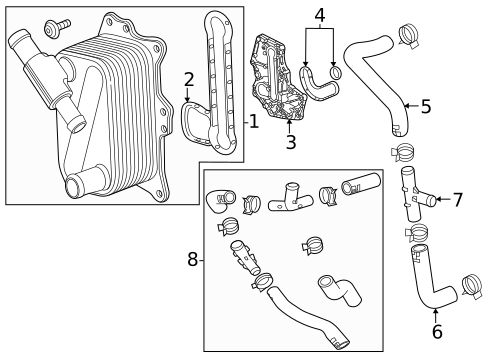 Oil Cooler for 2024 Chevrolet Tahoe #0