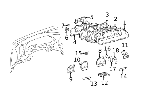 Cluster & Switches for 2006 Toyota Tundra #2