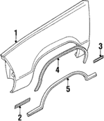 10049033 - Body: Fender for Chevrolet: El Camino | GMC: Caballero Image