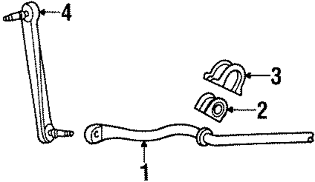 YF1Z5486AA - Suspension: Stabilizer Bar Bracket for Ford Image