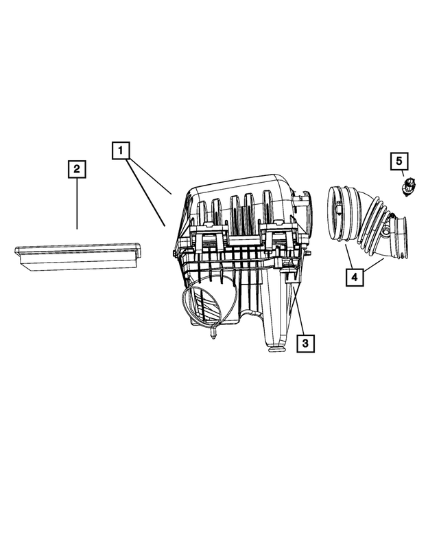 4809869AC - Fuel: Clean Air Hose for Chrysler: Town &amp; Country | Dodge: Grand Caravan Image