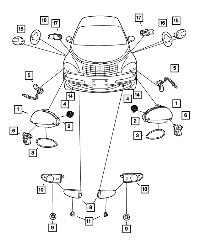 4676801 - Electrical: Side Marker Lamp Gasket, Export for Mopar Image image