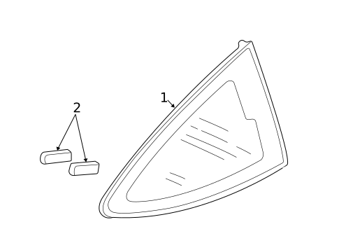 Glass & Hardware for 2004 Acura RSX #0