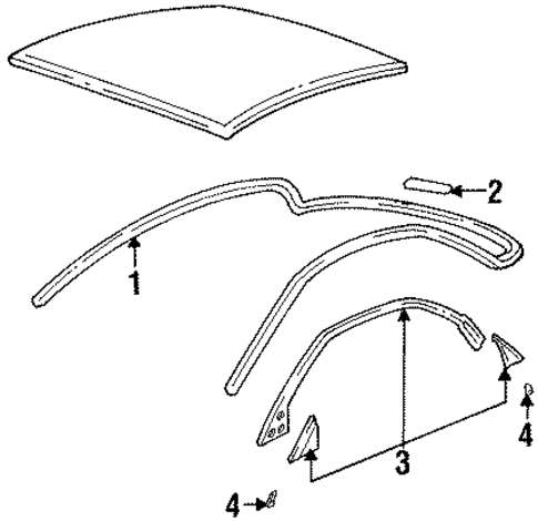 Exterior Trim - Roof for 1997 Oldsmobile Aurora #0