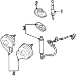 F5TZ13832A - Electrical: Horn for Ford: Explorer, Ranger | Mercury: Mountaineer Image