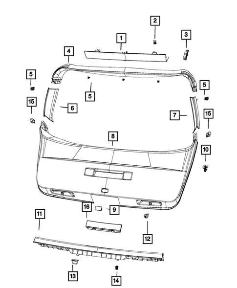 Liftgate Panel and Scuff Plate for 2019 Dodge Journey #0