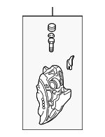 4B0615107B - Brakes: Caliper for Audi: A4, A4 Quattro, A6, A6 Quattro, A8 Quattro, Allroad Quattro, S4, S6 Image