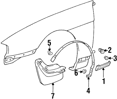 Exterior Trim - Fender for 1999 Lexus SC300 #0