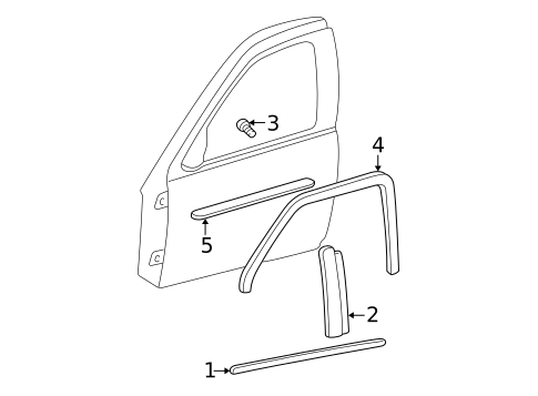 Exterior Trim - Front Door for 2003 Oldsmobile Alero #0