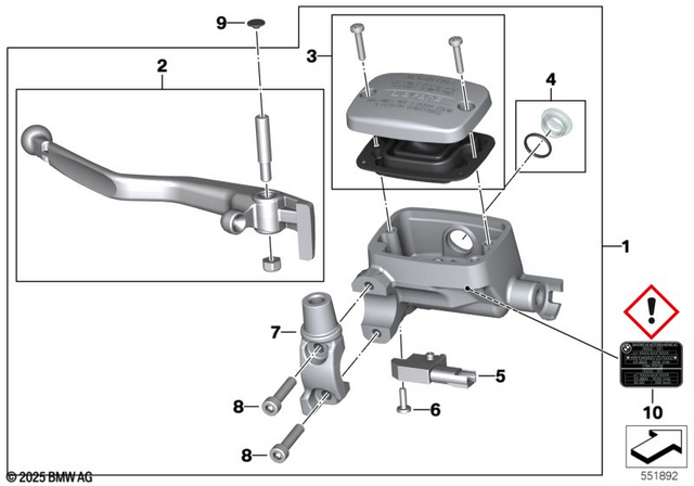 32727109090 - Steering: Handbrake Lever, Rear Wheel -  for BMW-Motorrad Image image