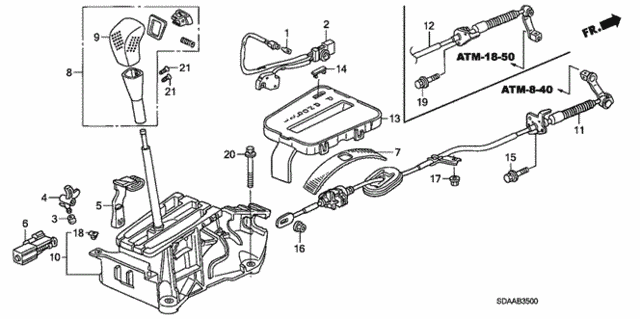 Select Lever (1) for 2007 Honda Accord #0
