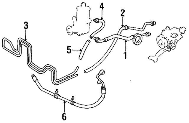 1404660181 - Steering: Power Steering Pressure Hose for Mercedes-Benz Image