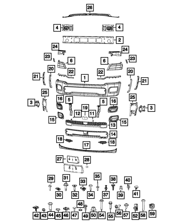 68668755AA - : Fog Lamp Bracket Kit, Right &amp; Left for Mopar Image
