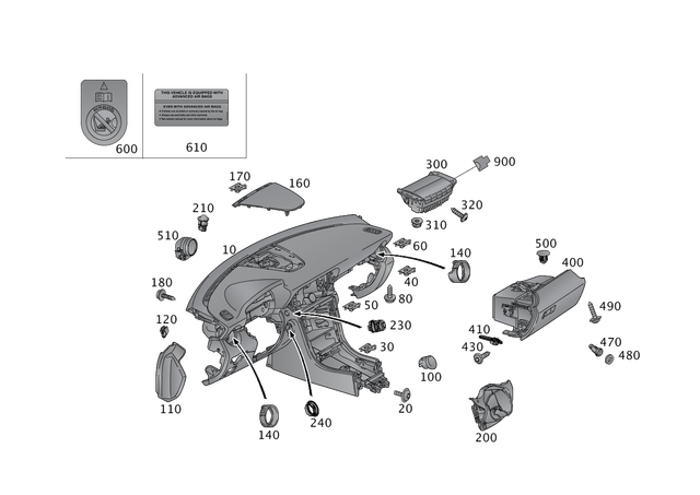 949945400 - Panelling: Securing for Mercedes-Benz Image image