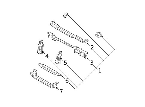 Radiator Support for 2000 Chevrolet Camaro #0