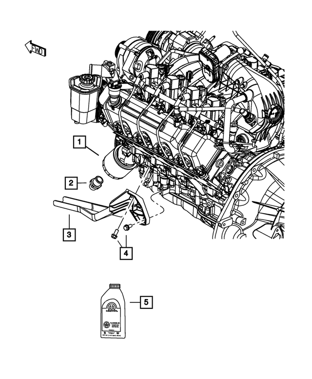 6101794 - 4.7L Gas; Engine: Hex Head Bolt And Coned Washer, Mounting for Mopar Image