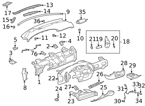 Instrument Panel for 2005 Pontiac Bonneville #0