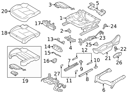 Front Seat Components for 2015 Porsche Cayenne #7