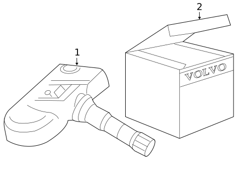 Tire Pressure Monitor Components for 2008 Volvo C70 #0