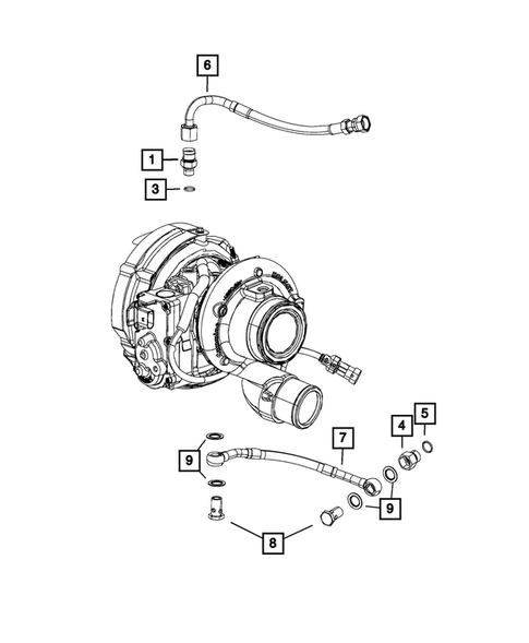 Turbo Charger Cooling System for 2019 Ram 2500 #0