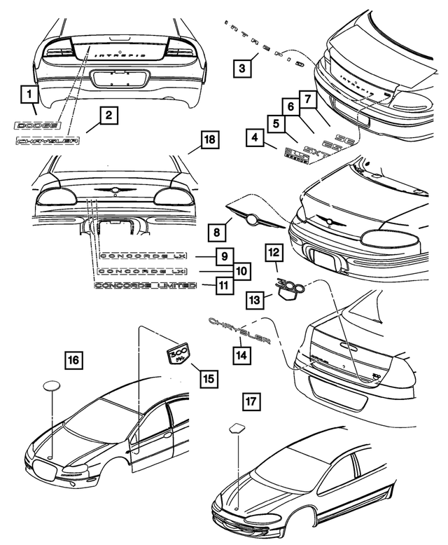 4805065AB - Exterior Ornamentation: Decklid Emblem for Mopar Image