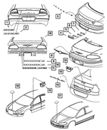 4591931AA - Exterior Ornamentation: Decal for Chrysler: 300M, Concorde | Dodge: Intrepid Image