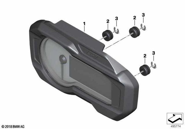62111691130 - : Instrument Cluster - Mph for BMW-Motorrad Image