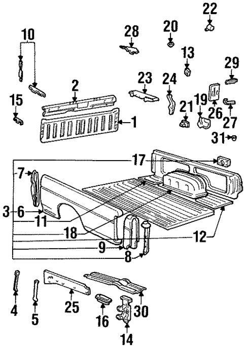 Front & Side Panels for 1996 Nissan Pickup #0