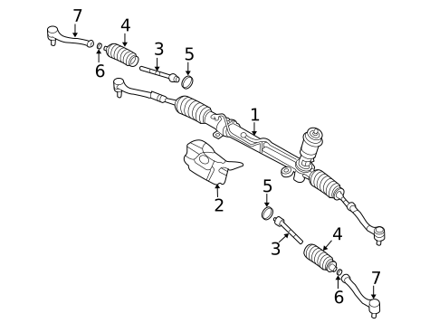 Steering Gear & Linkage for 2007 Hyundai Entourage #0