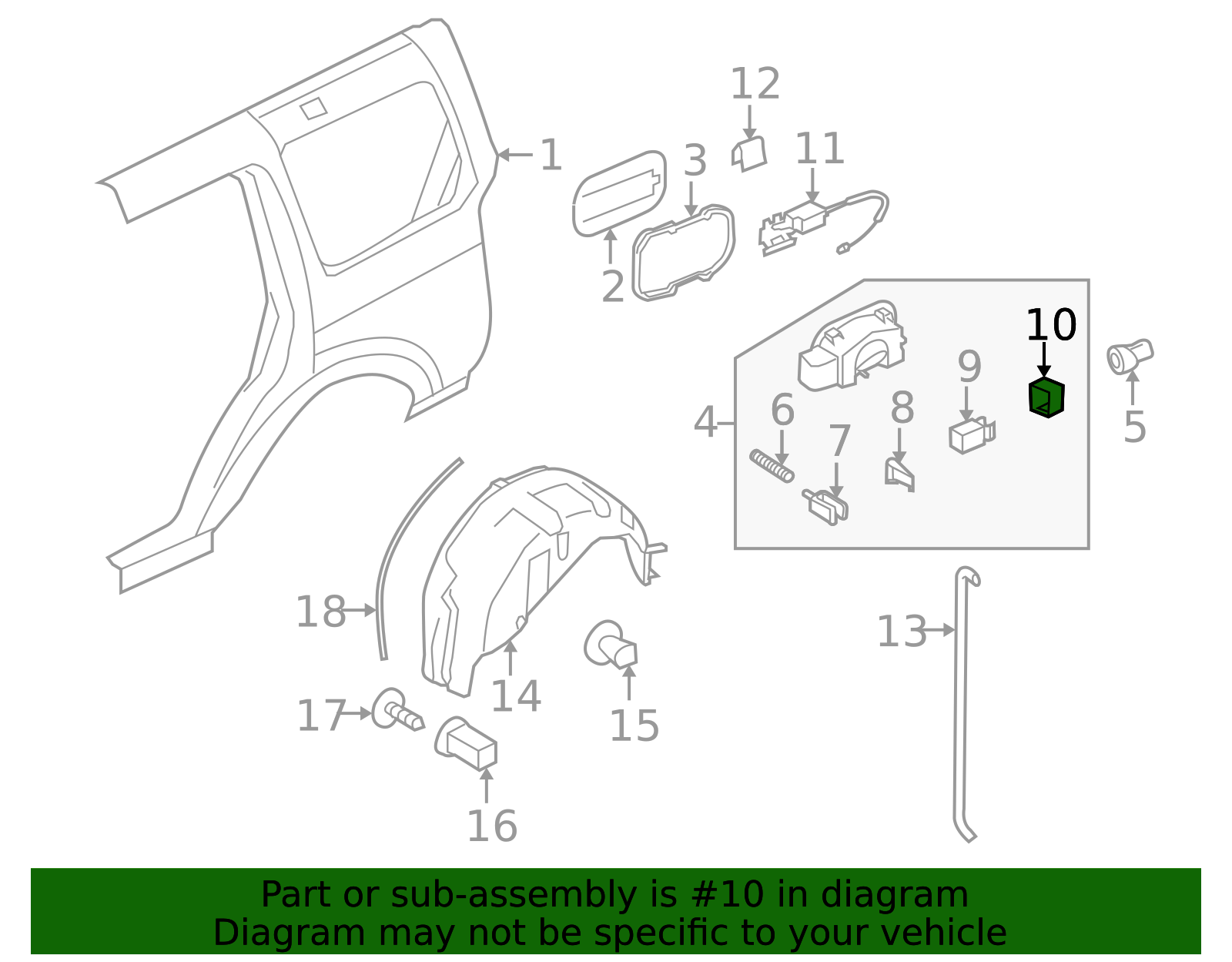 2010-2016 Land Rover LR4 Fuel Pocket Seal CAL500070 | Sacramento Land ...