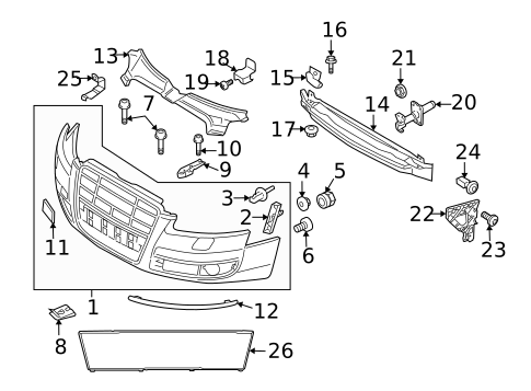 Bumper & Components - Front for 2006 Audi A6 Quattro #0