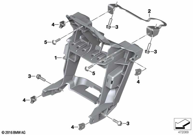46639480249 - Frame and Mounting Parts: Front Panel Carrier -  for BMW-Motorrad Image