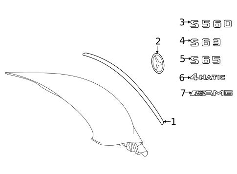 Exterior Trim - Trunk for 2025 Mercedes-Benz GLC43 AMG #1