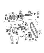 5080499AA - NV241; Transfer Case: Input Gear Bearing for Chrysler: Aspen | Dodge: Dakota, Durango, Ram 1500 | Jeep: Liberty, Wrangler, Wrangler JK | Ram: 1500, Dakota Image