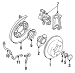 MR129750 - Brakes: Flex Hose for Chrysler: Conquest | Dodge: Colt, Conquest, Ram 50, Stealth Image