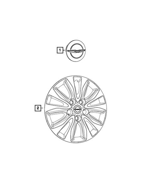 Wheel Covers and Center Caps for 2017 Chrysler Pacifica #0