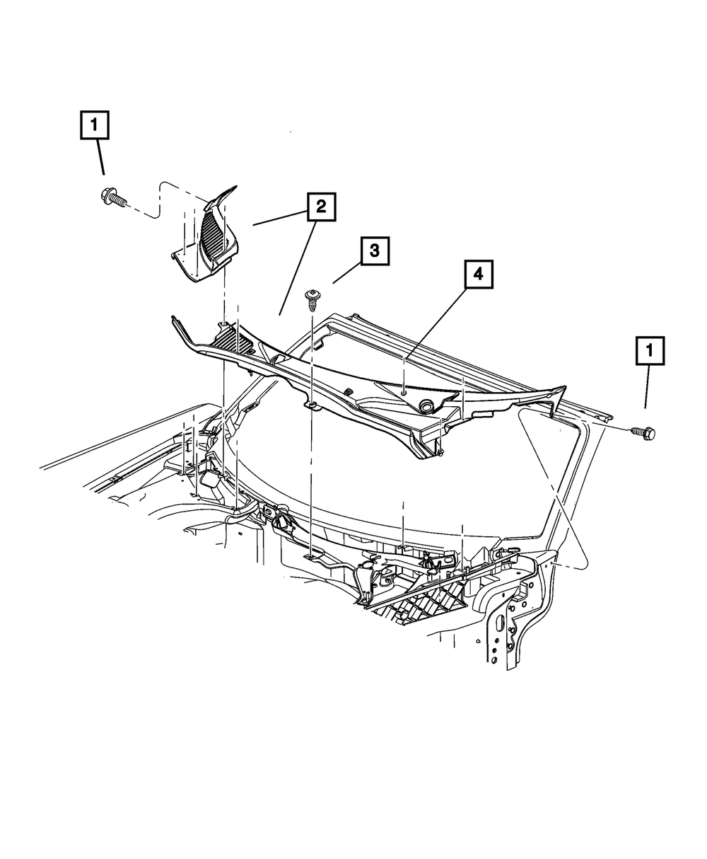Cowl Top Screen, Left - Mopar (UC23RXFAD)