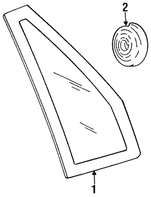 Glass & Hardware for 1997 Volvo 960 #1