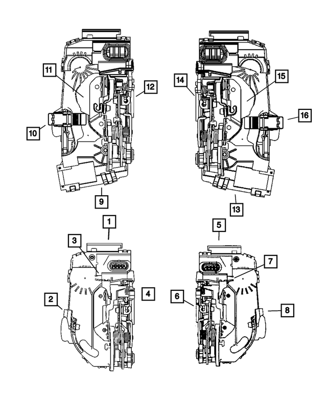 « 4589412AG – Doors and Related Parts : Porte Arrière Loquet, Côté Droit pour Mopar Image »