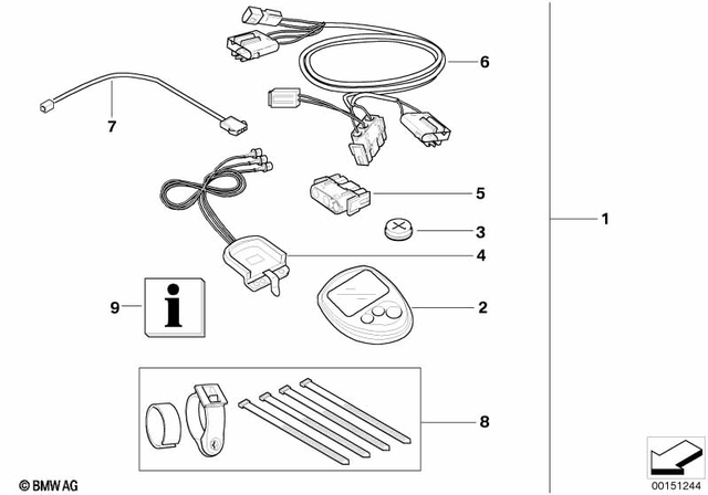 61138352304 - Navigation &amp; Communication: Universal Socket Housing, Uncoded - 3 Pol for BMW-Motorrad Image