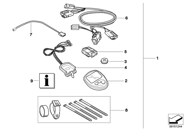 61138352304 - : Universal Socket Housing, Uncoded - 3 Pol for BMW-Motorrad Image