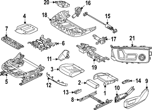 Passenger Seat Components for 2024 BMW 530i #0