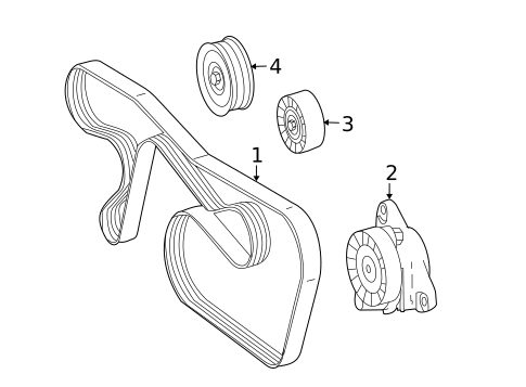 Accessory Drive Belt System Components for 2013 Mercedes-Benz C 250 #0