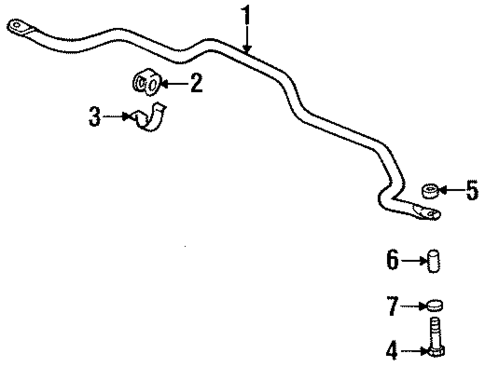 Stabilizer Bar & Components for 1997 Honda Accord #1