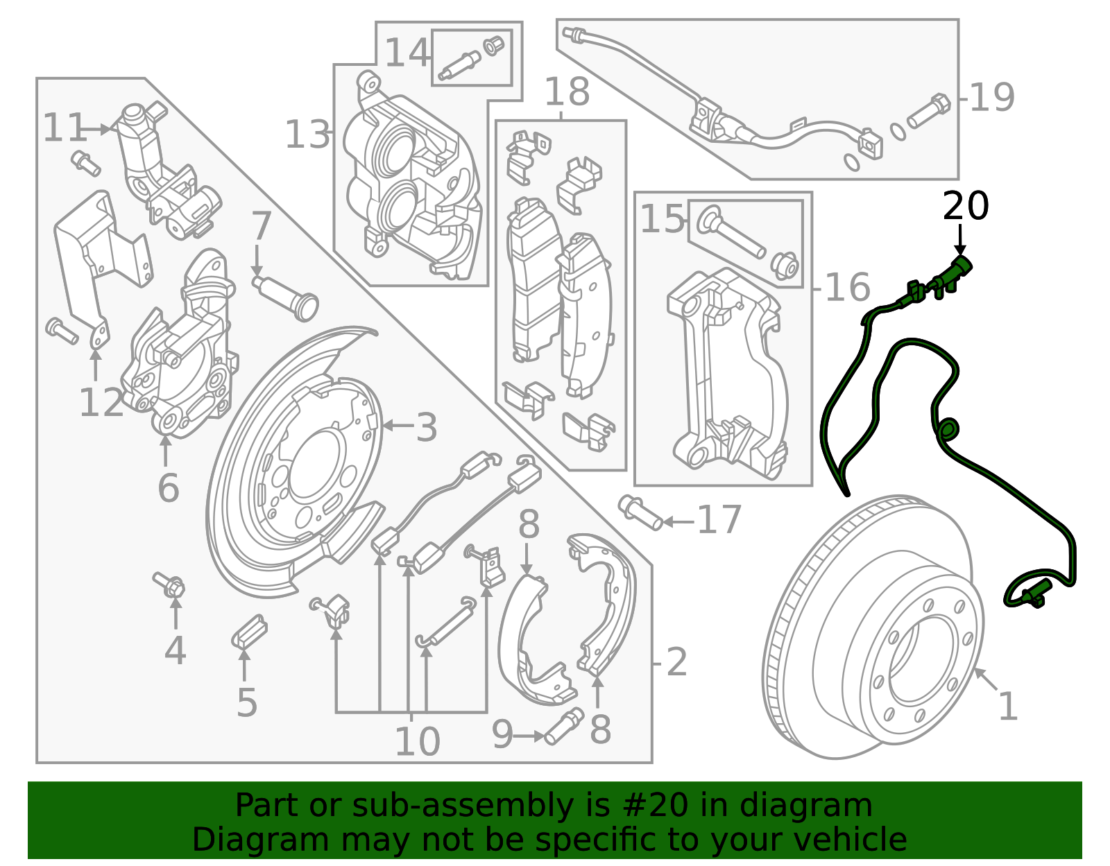 2023-2025 Ford ABS Wheel Speed Sensor PC3Z-15K857-FBB | OEM Parts