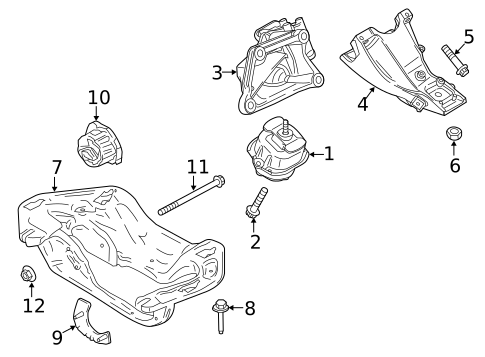 Engine & Trans Mounting for 2015 BMW X5 #0